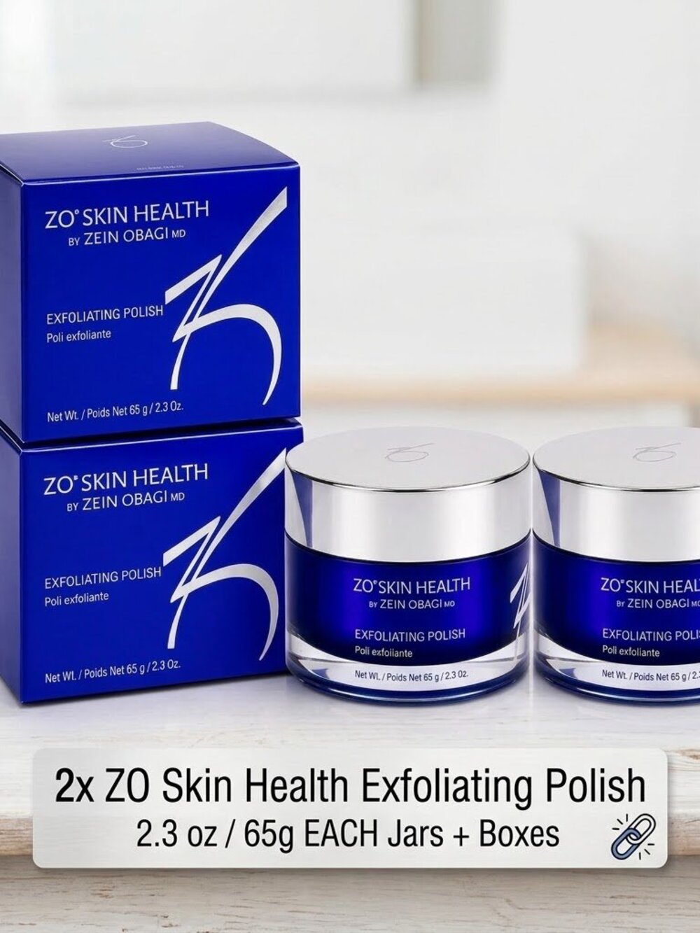 Pack of 2 – ZO Skin Health Exfoliating Polish 65g / 2.3 Oz Each – Brand New